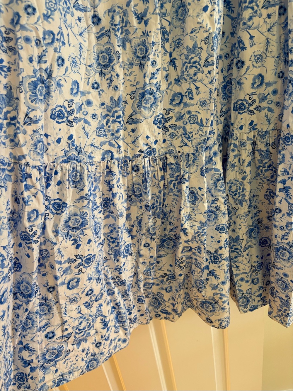 Crown & Ivy Blue Floral Tiered Maxi Skirt (size M) - Picture 6 of 6